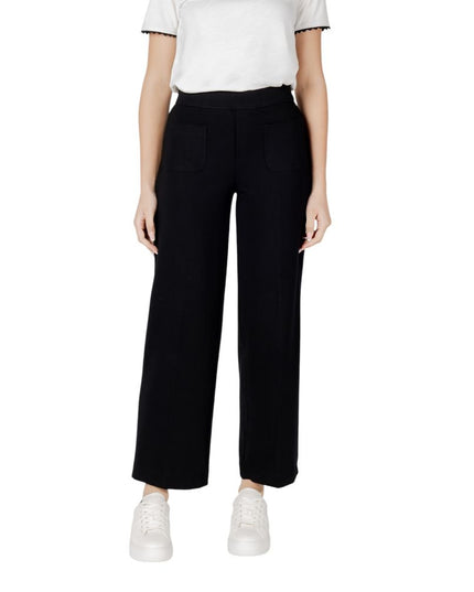 Street One Black Viscose Casual Pants