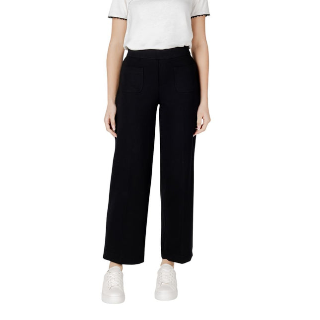 Street One Black Viscose Casual Pants