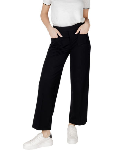 Street One Black Viscose Casual Pants