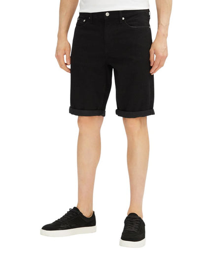 Calvin Klein Jeans Black Cotton Bermuda Shorts