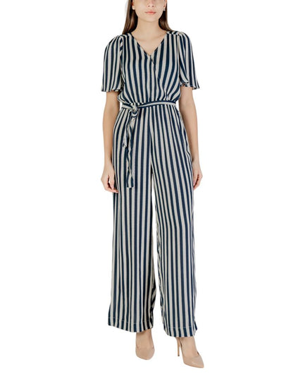 ICHI Blue Viscose Jumpsuit