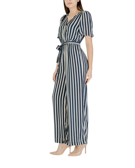 ICHI Blue Viscose Jumpsuit