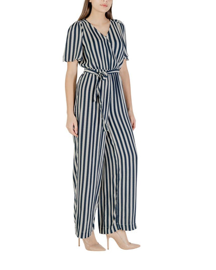 ICHI Blue Viscose Jumpsuit