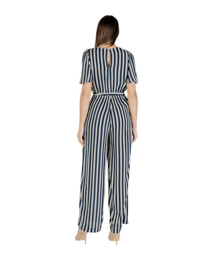 ICHI Blue Viscose Jumpsuit