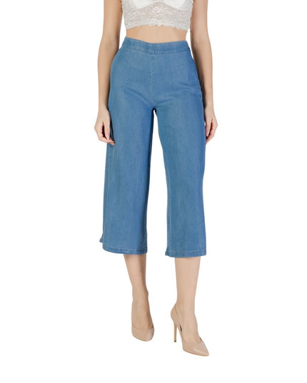 Only Blue Lyocell Cropped Pants