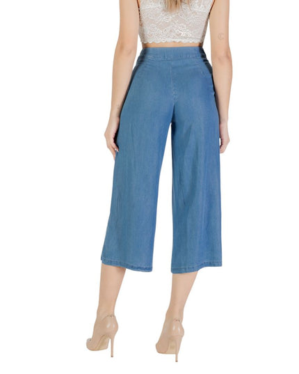 Only Blue Lyocell Cropped Pants