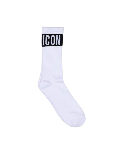 Icon White Cotton Socks