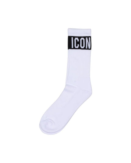 Icon White Cotton Socks