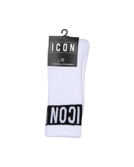Icon White Cotton Socks