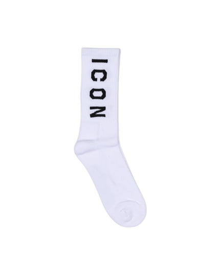 Icon White Cotton Socks