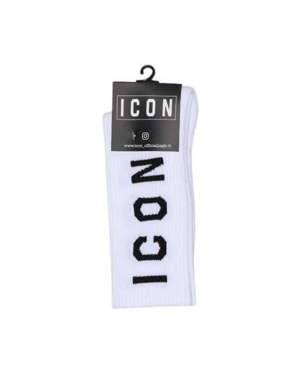 Icon White Cotton Socks