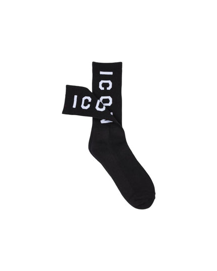 Icon Black Cotton Socks