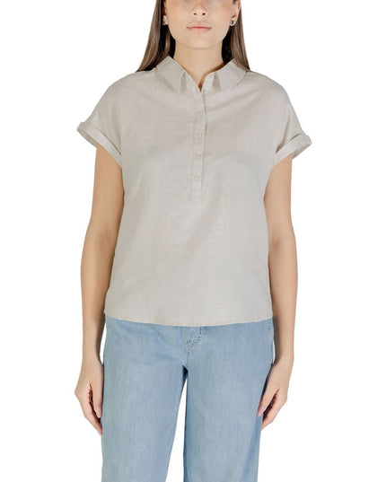 Street One Bicolor Linen Blouse