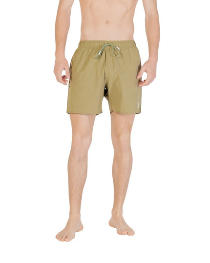Hugo Boss Green Polyester Swim Shorts