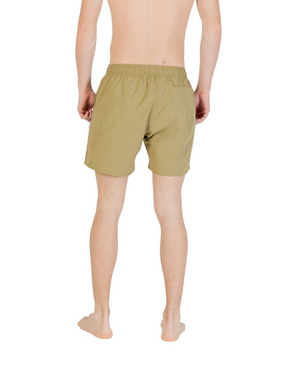 Hugo Boss Green Polyester Swim Shorts
