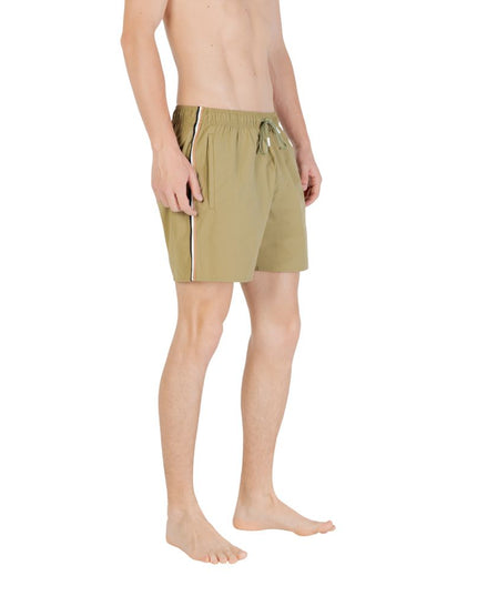 Hugo Boss Green Polyester Swim Shorts
