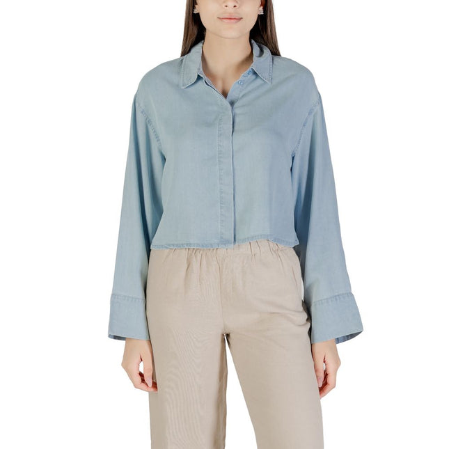 Only Light Blue Lyocell Blouse