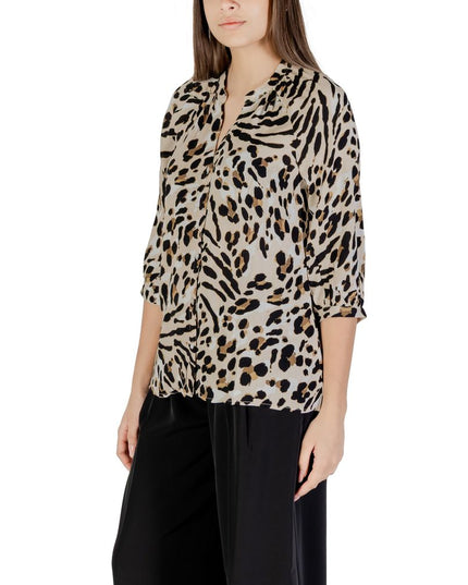 ICHI Beige Viscose Blouse