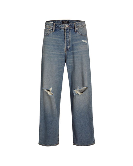 Jack Jones Blue Cotton Relaxed Fit Jean