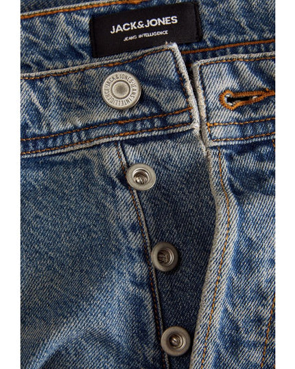 Jack Jones Blue Cotton Relaxed Fit Jean
