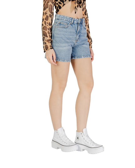 ICHI Light Blue Cotton Shorts