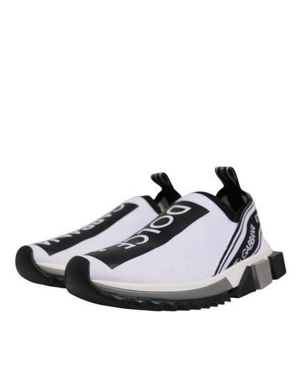 Dolce & Gabbana Black White Slip On Sorrento Sneakers Shoes