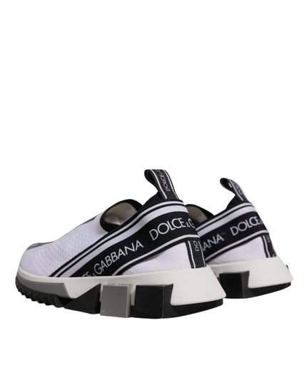 Dolce & Gabbana Black White Slip On Sorrento Sneakers Shoes