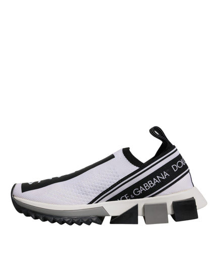 Dolce & Gabbana Black White Slip On Sorrento Sneakers Shoes