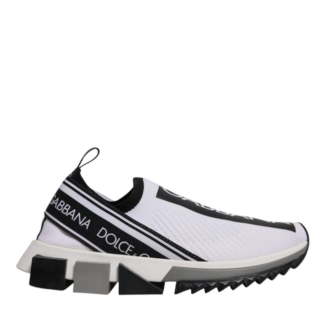 Dolce & Gabbana Black White Slip On Sorrento Sneakers Shoes