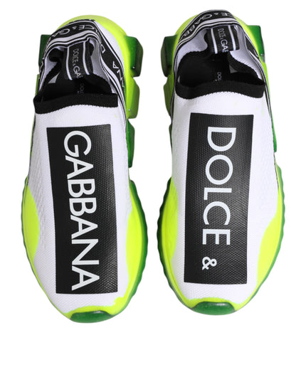 Dolce & Gabbana Black White Slip On Sorrento Sneakers Shoes