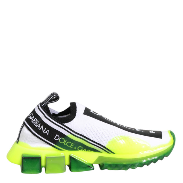 Dolce & Gabbana Black White Slip On Sorrento Sneakers Shoes