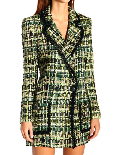 Elisabetta Franchi Green Viscose Women Blazer