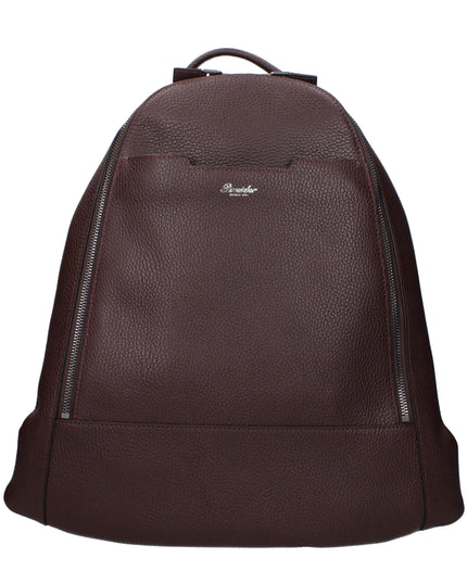 Pineider Brown Leather Backpack