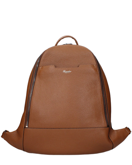 Pineider Brown Leather Backpack