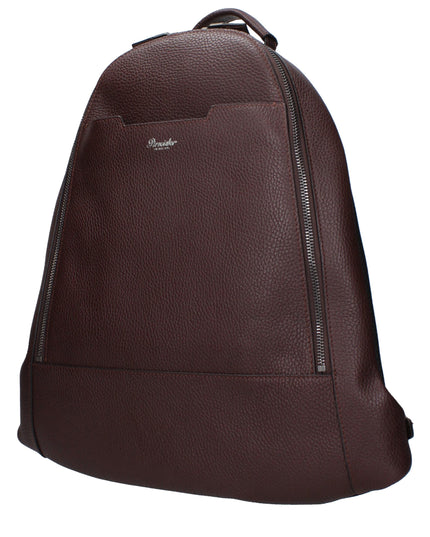 Pineider Brown Leather Backpack
