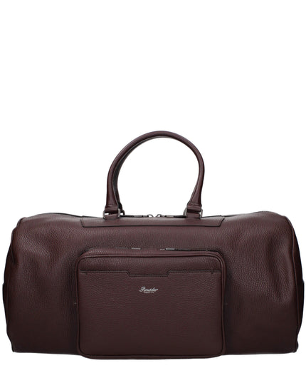 Pineider Brown Leather Luggage And Travel