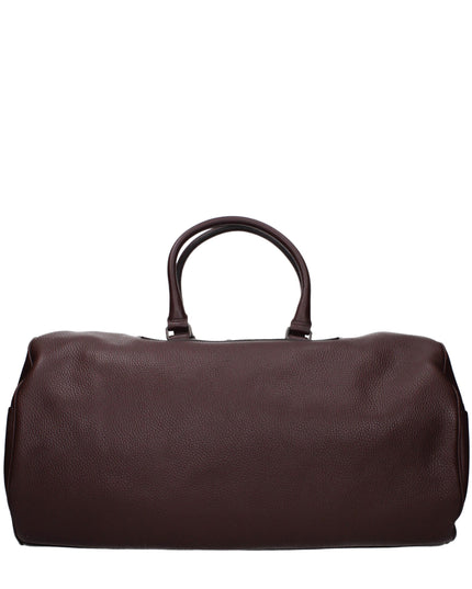 Pineider Brown Leather Luggage And Travel