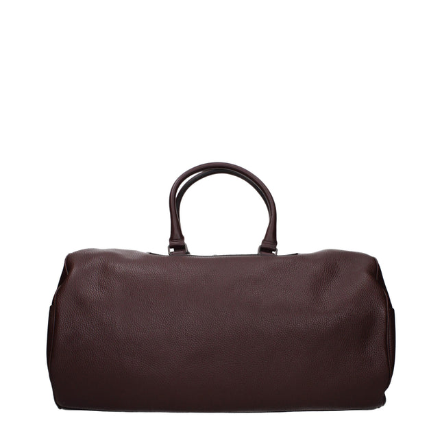 Pineider Brown Leather Luggage And Travel