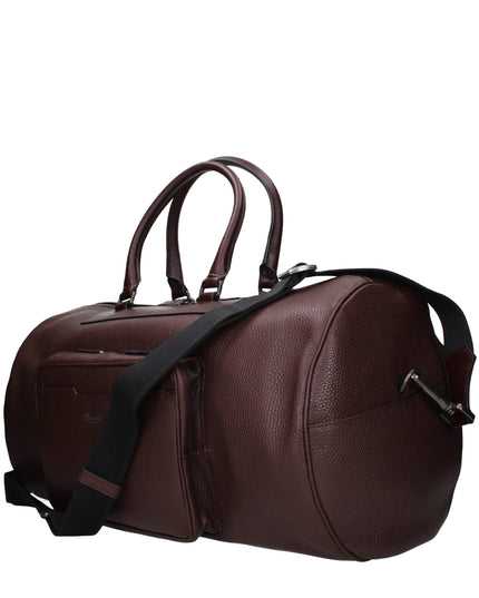 Pineider Brown Leather Luggage And Travel