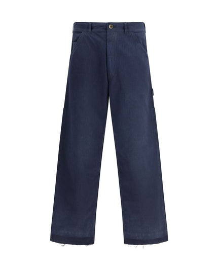 Margiela Blue Cotton Casual Pants