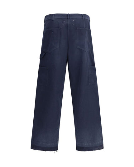 Margiela Blue Cotton Casual Pants
