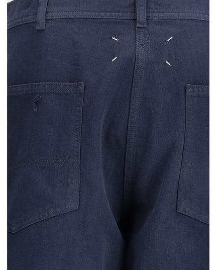 Margiela Blue Cotton Casual Pants