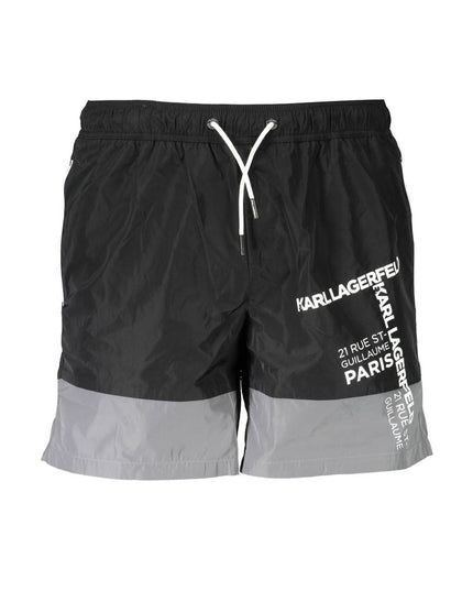 Karl Lagerfeld Black Polyester Swimwear