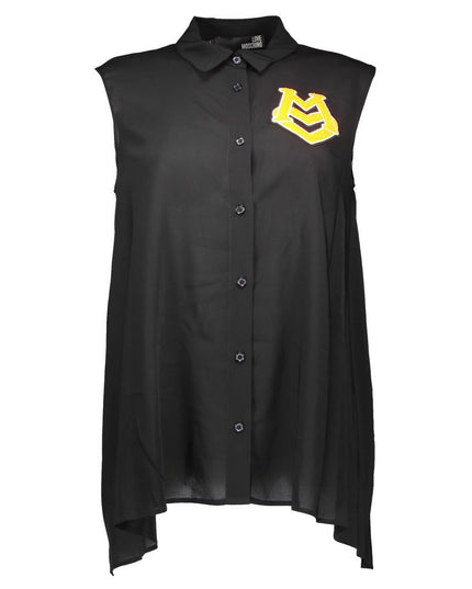 Love Moschino Black Viscose Shirt
