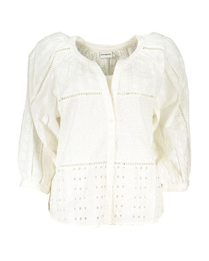 Desigual White Cotton Shirt