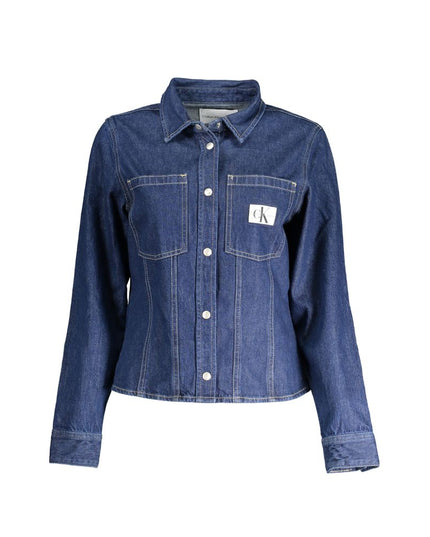 Calvin Klein Blue Cotton Women Shirt