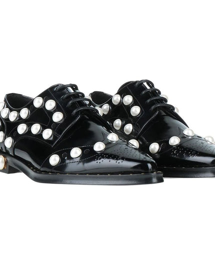 Dolce & Gabbana Black Leather Oxfords And Derby