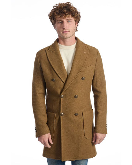Roberto Pepe Luxury Brown Wool Men's Jacket