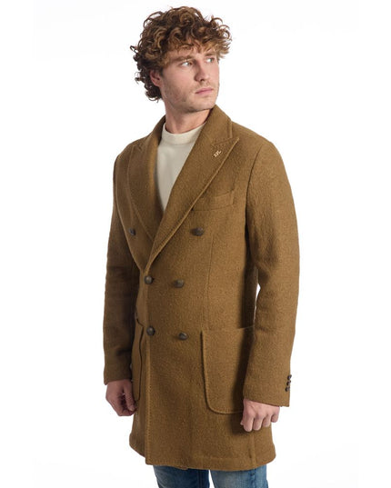 Roberto Pepe Luxury Brown Wool Men's Jacket