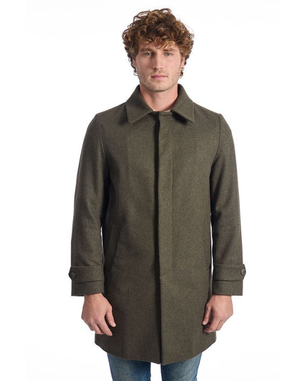 Roberto Pepe Luxury Green Wool Men Jacket